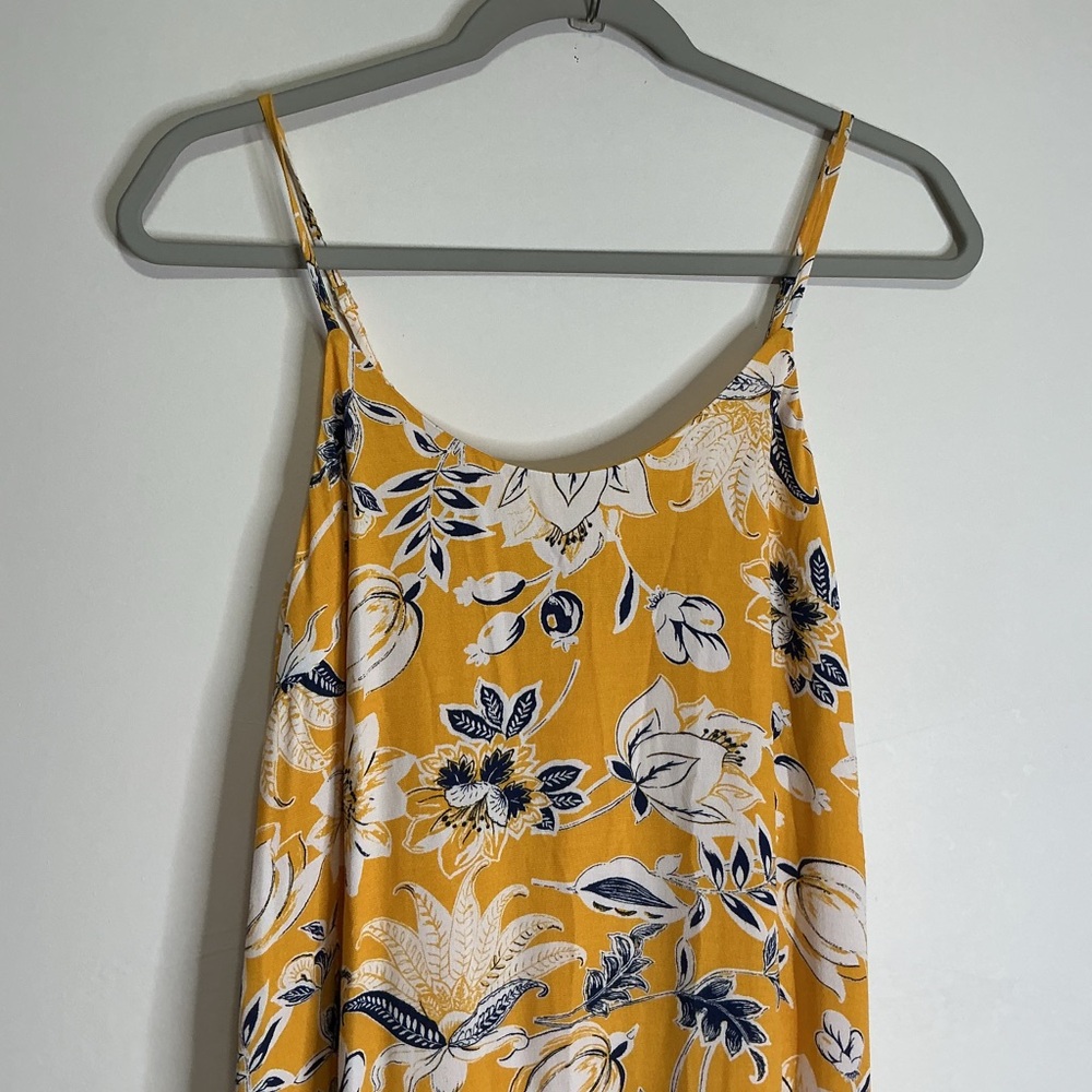 NEW A LOVES A Yellow Floral Maxi Sundress Boho Flowy Tie Back Festival Romantic - Picture 3 of 7